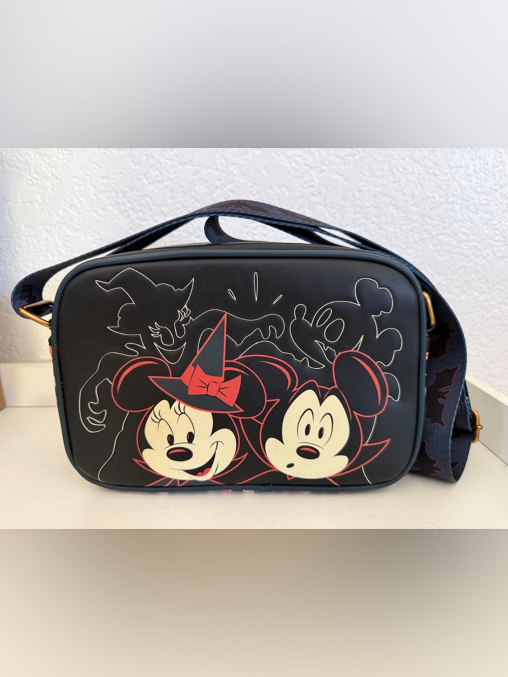 Loungefly Disney’s Mickey & Minnie Glow in the Dark Halloween Crossbody Bag - Picture 11 of 11